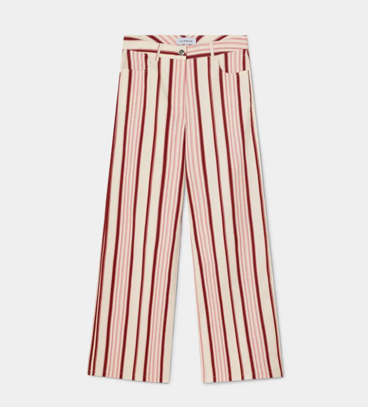 LEROY PINK STRIPED TWILL PANTS